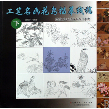 工筆名畫花鳥描摹線稿