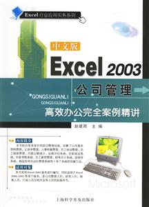 中文版Excel2003公司管理高效辦公完全案例精講 中文版Excel2003公司管理高效辦公完全案例精講