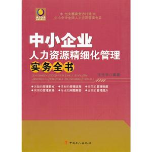 中小企業(yè)人力資源精細化管理實務全書 中小企業(yè)人力資源精細化管理實務全書